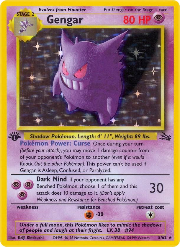 Gengar (5) - Fossil (FO) 1st Edition