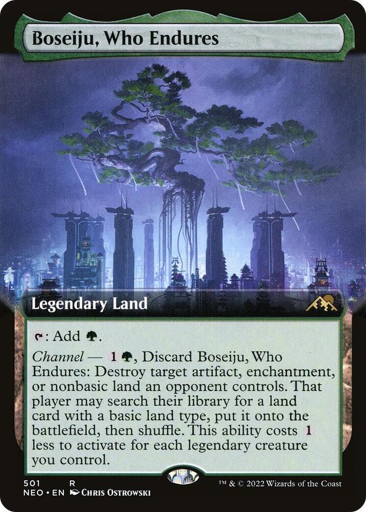 Boseiju, Who Endures (Extended Art) - Kamigawa: Neon Dynasty (NEO) - FOIL
