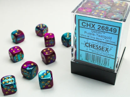 Chessex D6 Dice 16mm (12 Dice) (Various Colors)