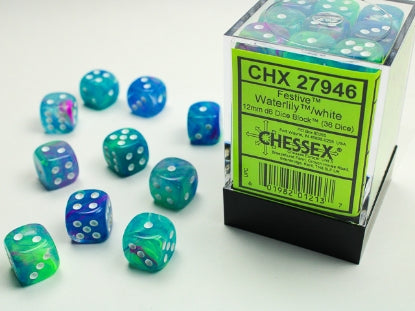 Chessex D6 Dice 16mm (12 Dice) (Various Colors)