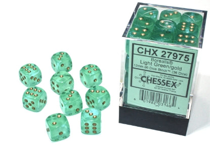 Chessex D6 Dice 16mm (12 Dice) (Various Colors)