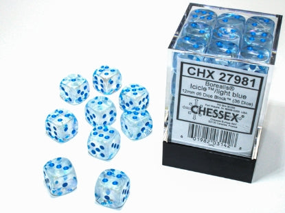 Chessex D6 Dice 16mm (12 Dice) (Various Colors)