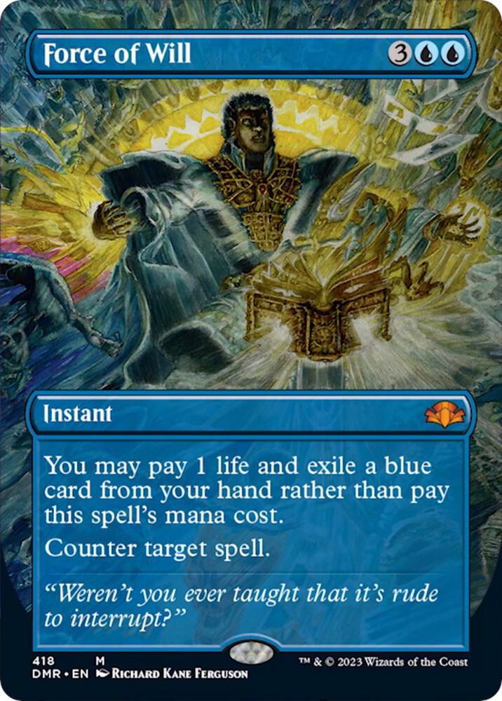 Force of Will (Borderless) - Dominaria Remastered (DMR)