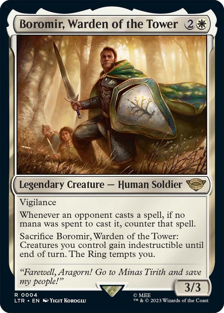 Boromir, Warden of the Tower - Universes Beyond: The Lord of the Rings: Tales of Middle-earth (LTR)
