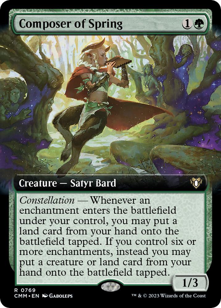 Composer of Spring (Extended Art) - Commander Masters (CMM) - FOIL