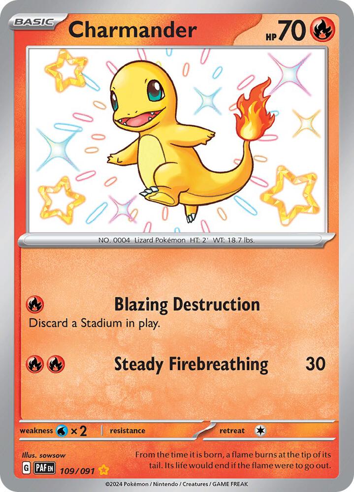 Charmander - 109/091 - SV: Paldean Fates (PAF)
