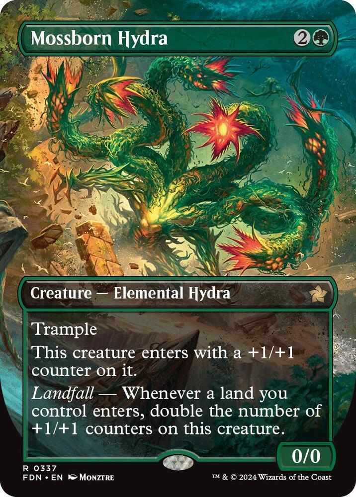 Mossborn Hydra (Borderless) - Foundations (FDN)