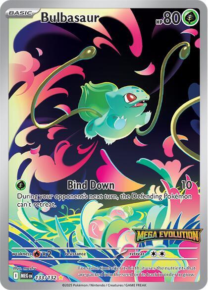 Bulbasaur - 133/132 (Mega Evolution Stamped) - Miscellaneous Cards & Products (MCAP)