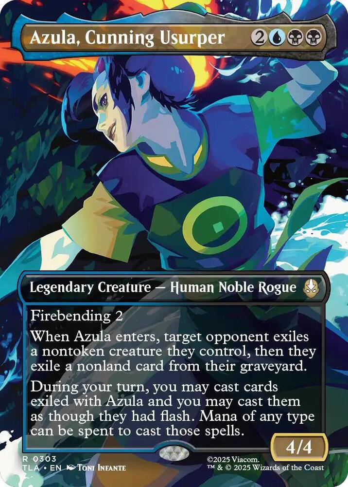 Azula, Cunning Usurper (Borderless) - Avatar: The Last Airbender (TLA) - FOIL