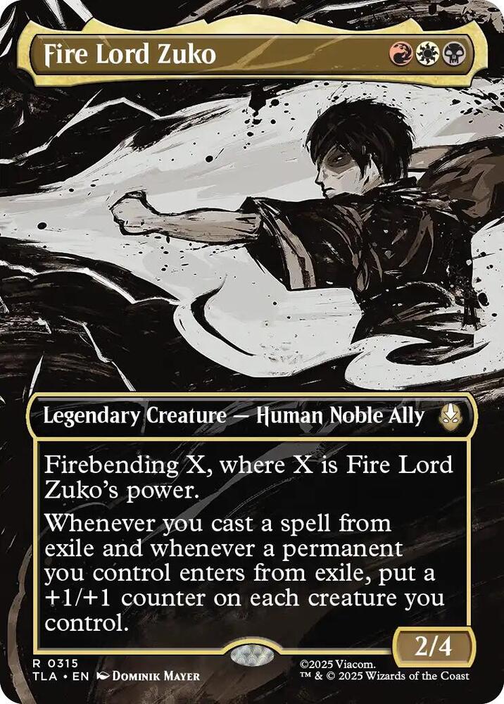 Fire Lord Zuko (Borderless) - Avatar: The Last Airbender (TLA) - FOIL