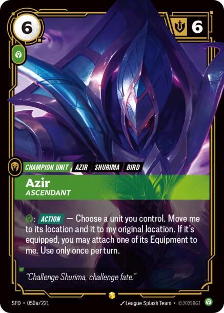 Azir - Ascendant (Alternate Art) - Spiritforged (SFD)
