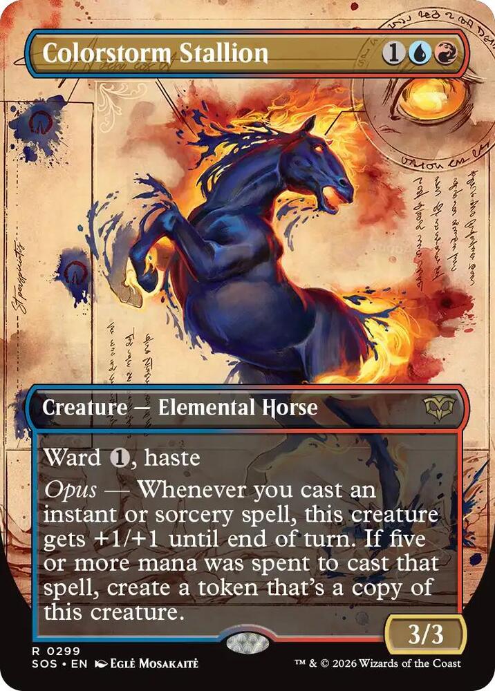 Colorstorm Stallion (Borderless) - Secrets of Strixhaven (SOS) - FOIL