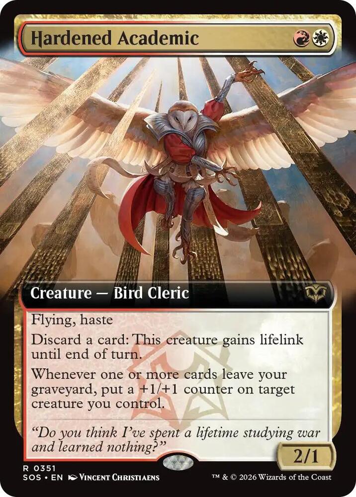 Hardened Academic (Extended Art) - Secrets of Strixhaven (SOS)