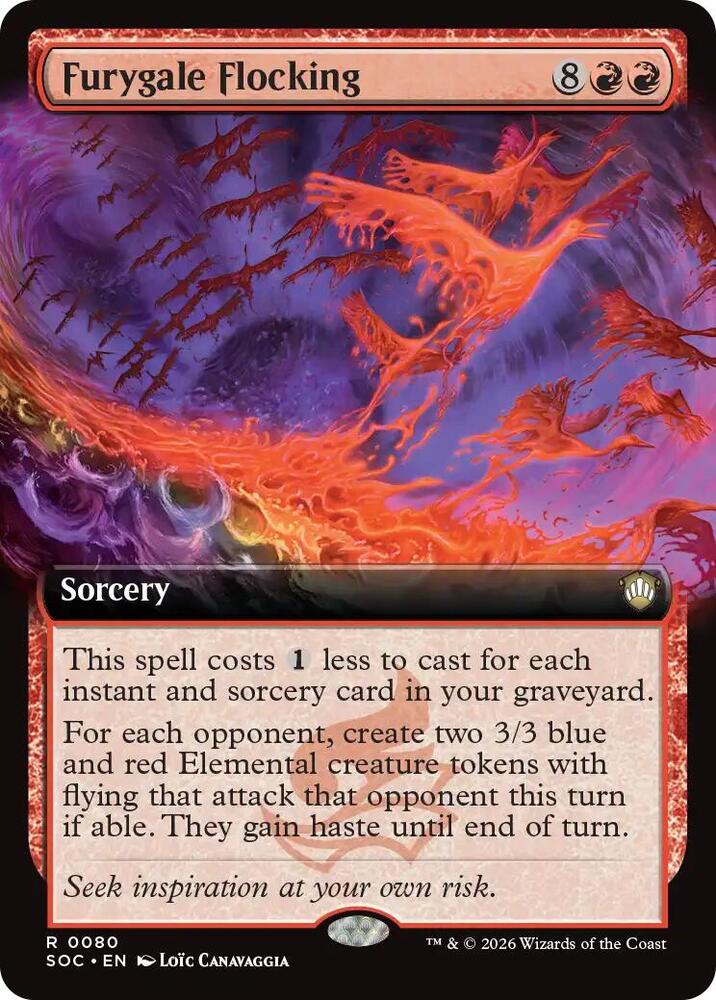 Furygale Flocking (Extended Art) - Commander: Secrets of Strixhaven (SOC)