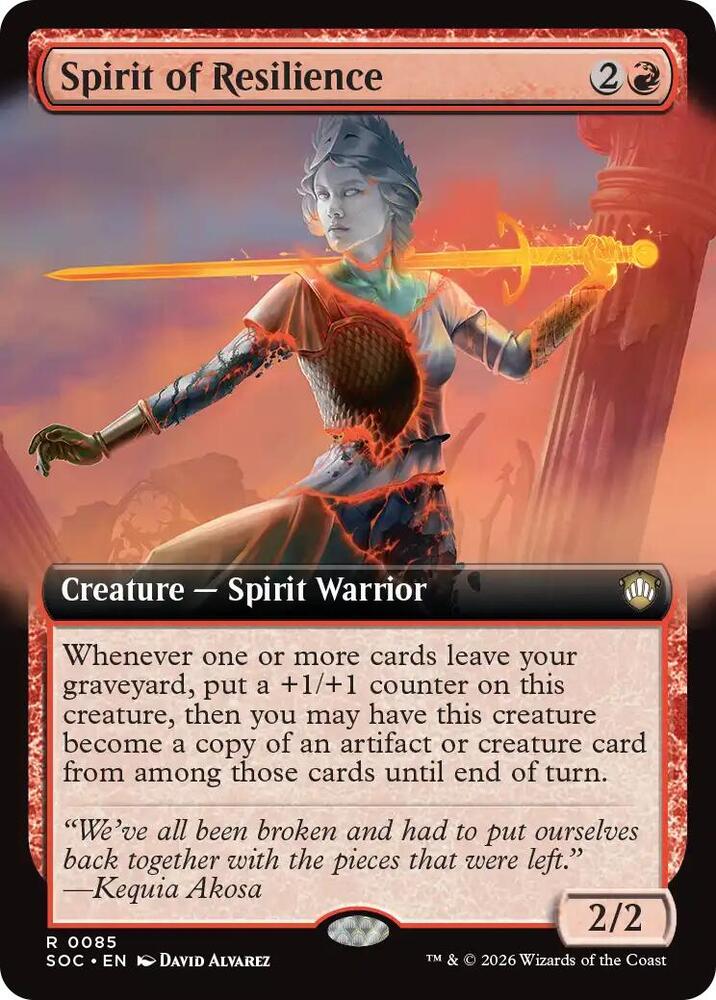 Spirit of Resilience (Extended Art) - Commander: Secrets of Strixhaven (SOC)