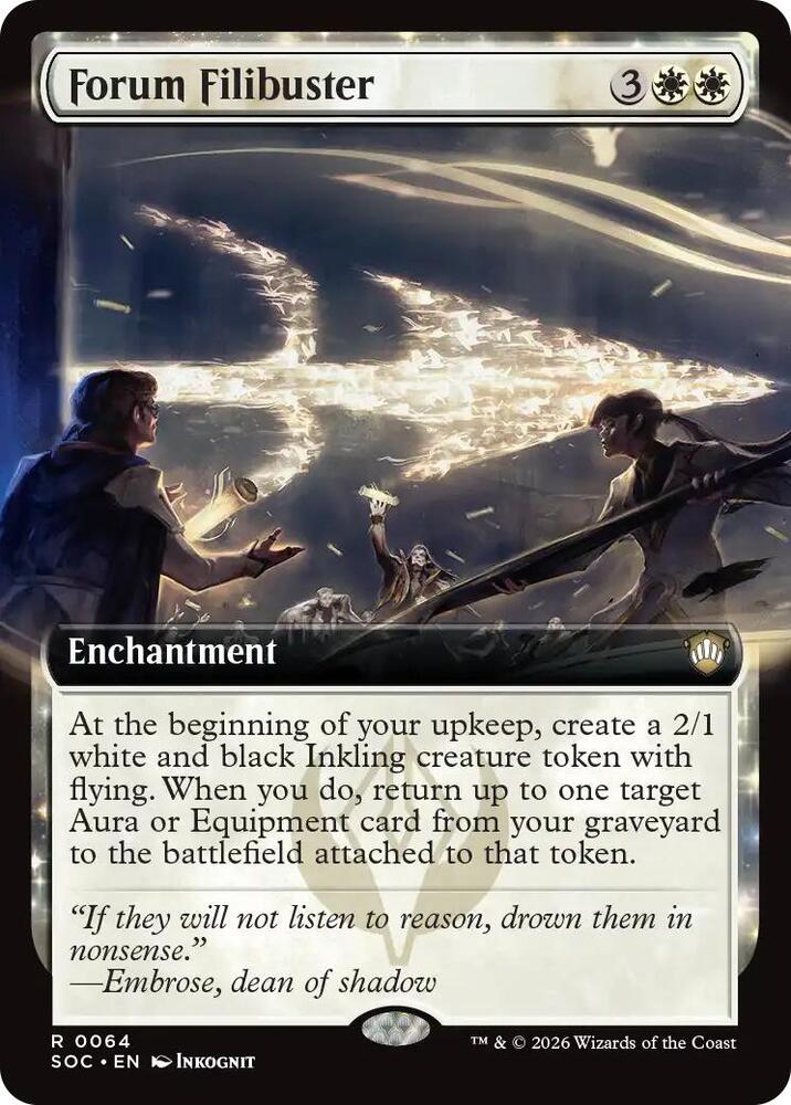 Forum Filibuster (Extended Art) - Commander: Secrets of Strixhaven (SOC)
