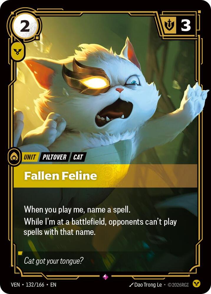 Fallen Feline - Vendetta Riftbound card