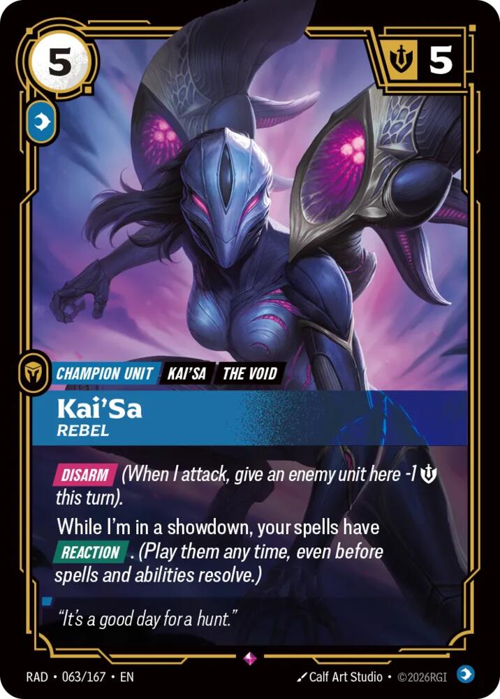 Kai'Sa, Rebel - 063/167 - Radiance (RAD)