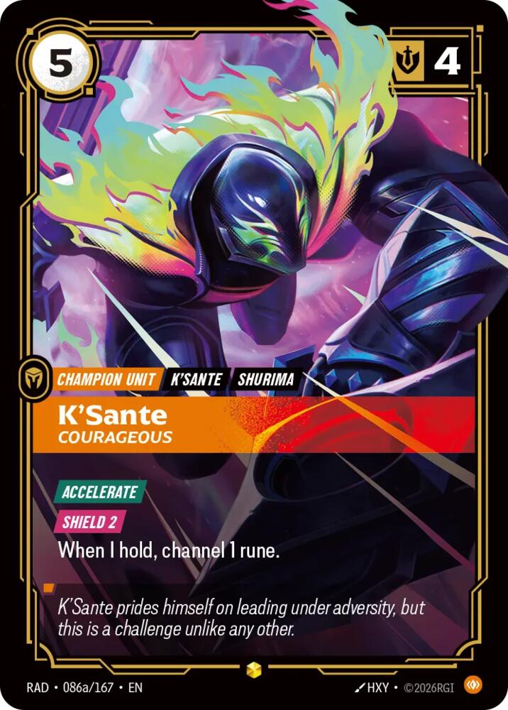 K'Sante, Courageous (Alternate Art) - 086a/167 - Radiance (RAD)