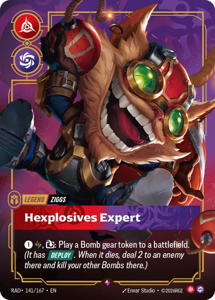 Ziggs, Hexplosives Expert - 141/167 - Radiance (RAD)
