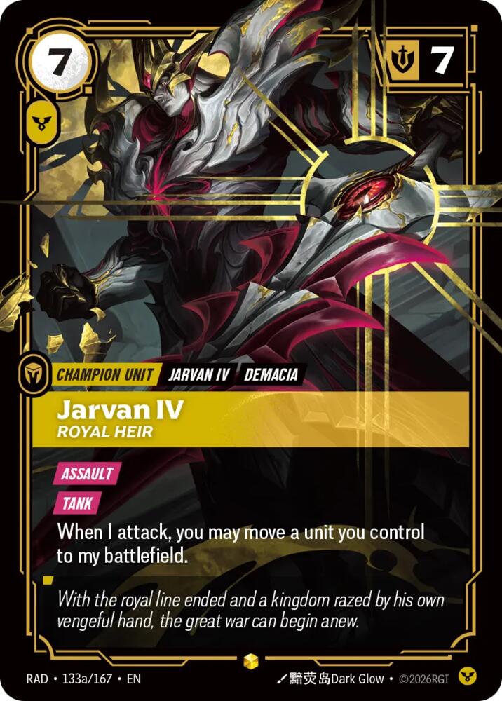 Jarvan IV, Royal Heir (Alternate Art) - 133a/167 - Radiance (RAD)