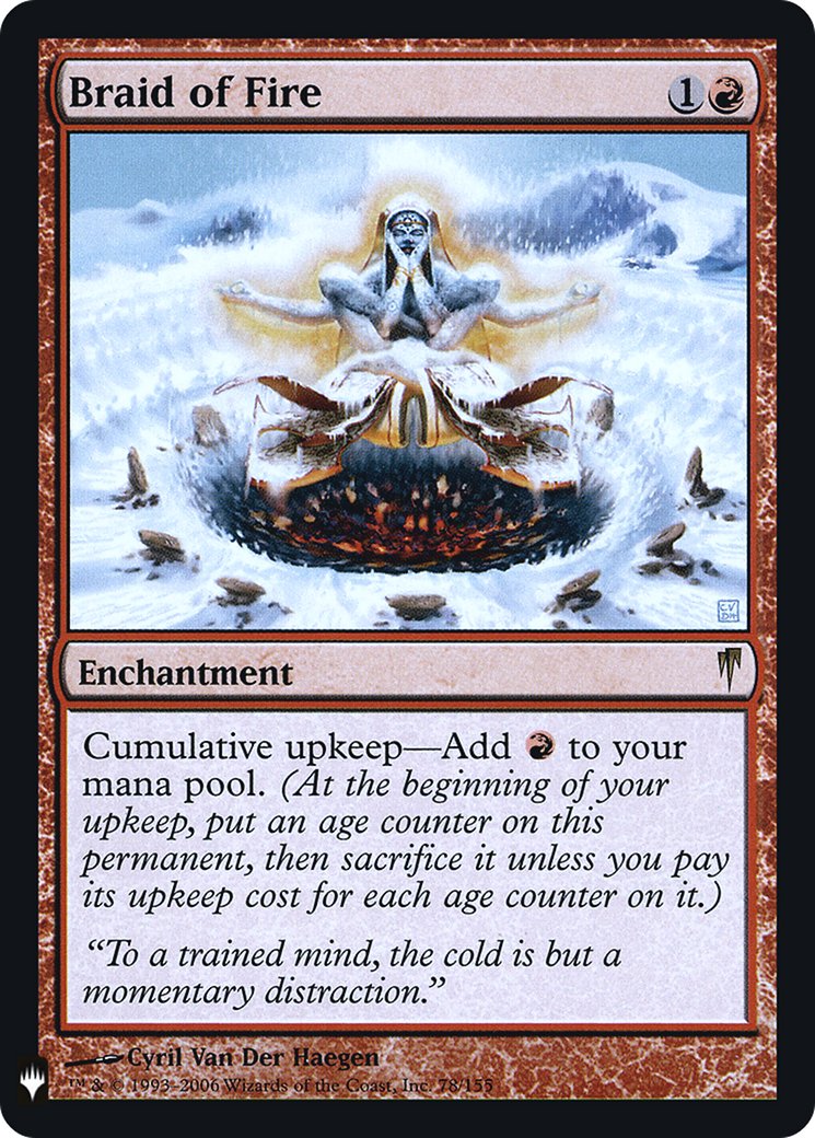 Braid of Fire - The List Reprints (LIST) - FOIL