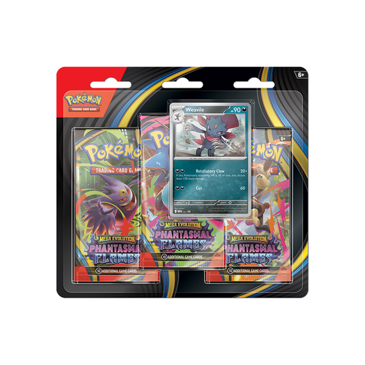 Pokemon TCG: Mega Evolution 02 Phantasmal Flames- 3-Booster Blister