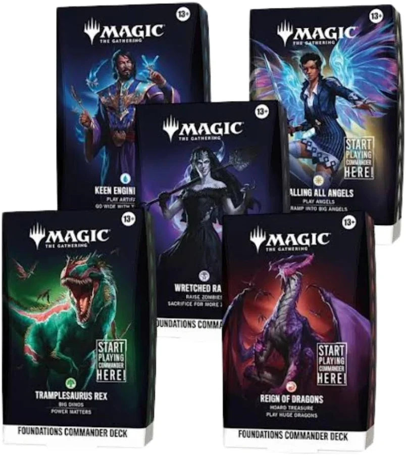 MTG Foundations Starter Commander Deck Bundle - Set of 5