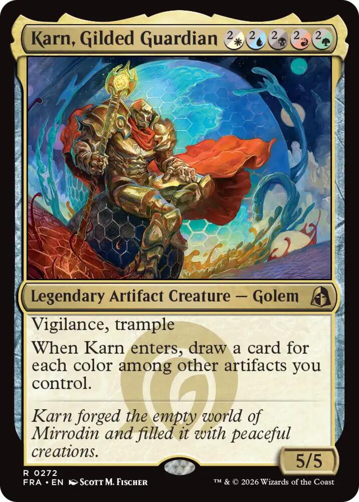 Karn, Gilded Guardian - Reality Fracture (FRA) 272 - FOIL