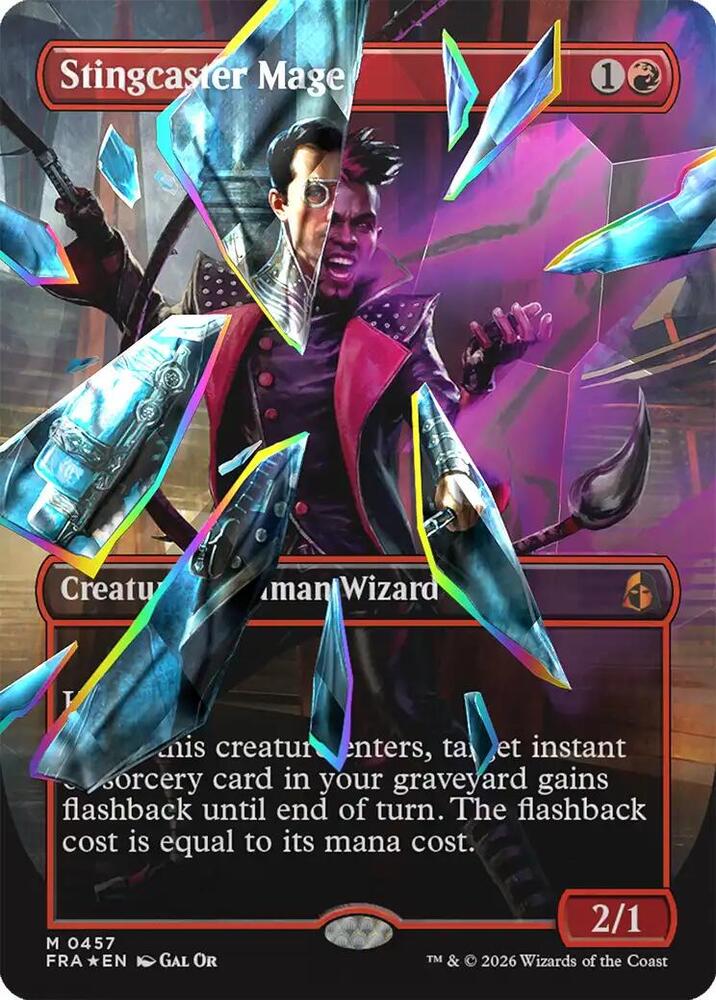 Stingcaster Mage (Borderless) (Facet Foil) (0457) - Reality Fracture (FRA) - FOIL