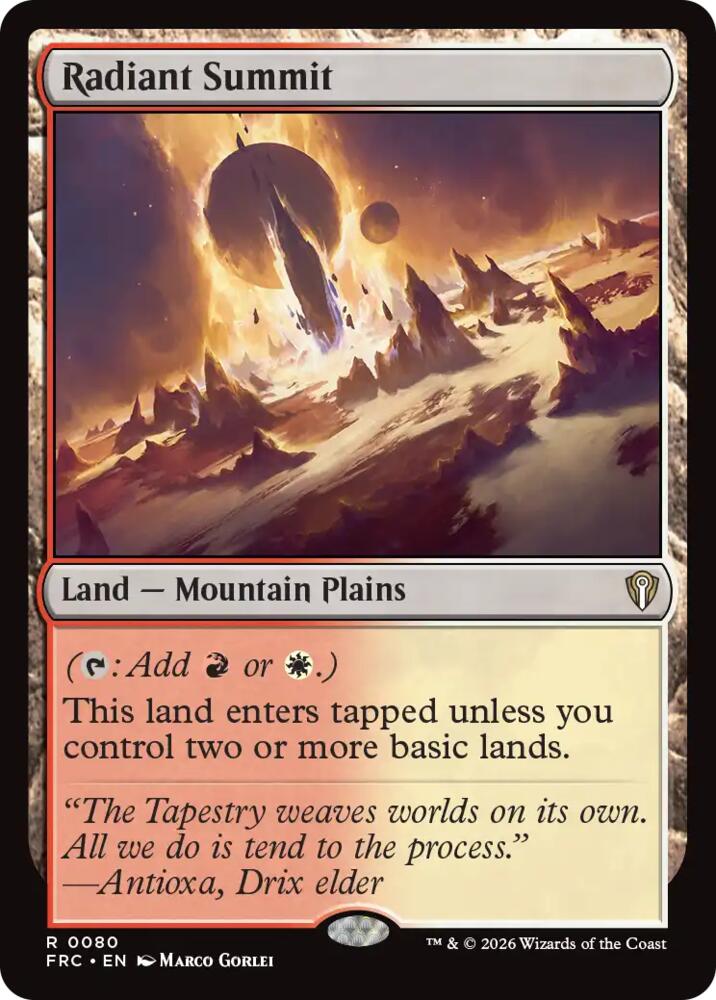 Radiant Summit - Commander: Reality Fracture (FRC) 80