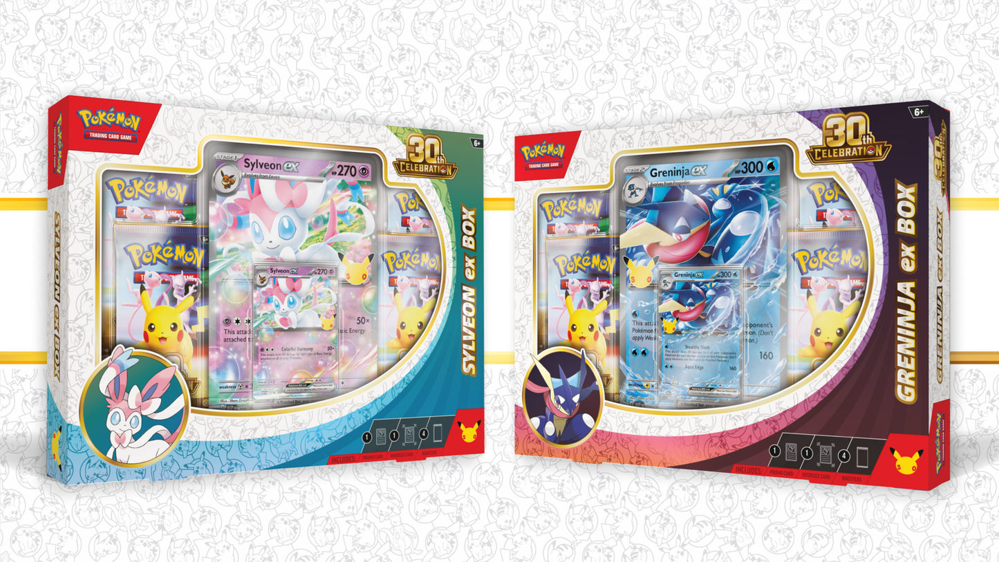 Pokémon TCG 30th Celebration Pokémon ex Boxes