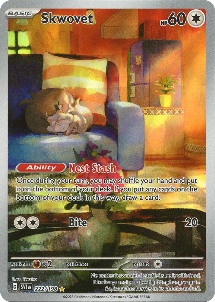 Skwovet - 222/198 - Scarlet & Violet Base Set (SVI)