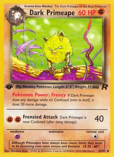 Dark Primeape 43/82 1st Edition