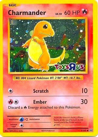 Charmander - 9/108 (Toys R Us Promo) (sealed in wrapper)
