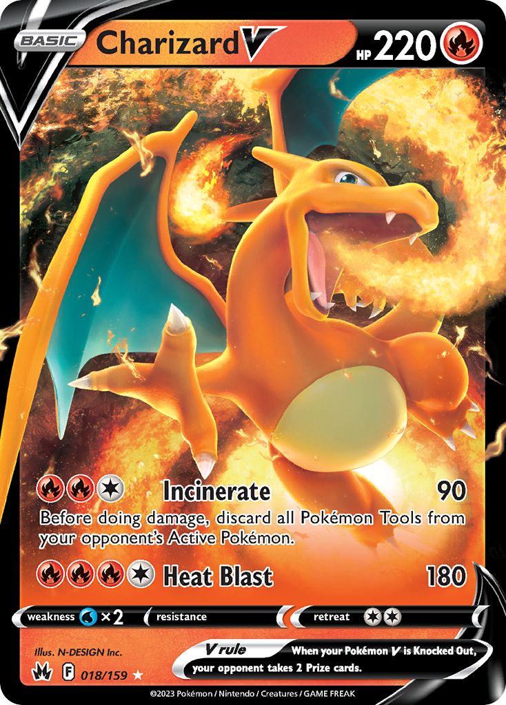Charizard V - 018/159 - Crown Zenith (CRZ)
