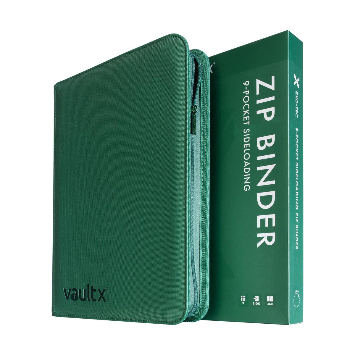 VaultX Exo-Tec® Zip Binder - 9 Pocket (various colors)