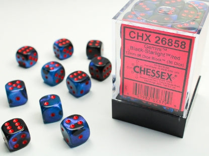 Chessex D6 Dice 16mm (12 Dice) (Various Colors)