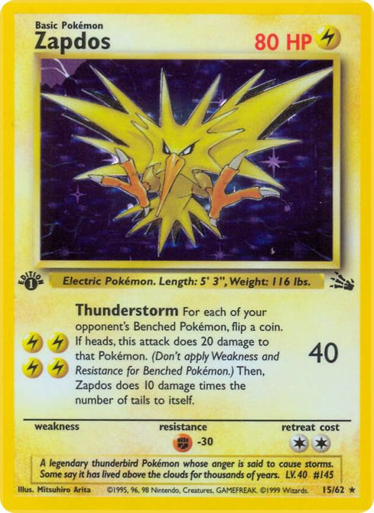 Zapdos (15) - Fossil (FO) 1st Edition