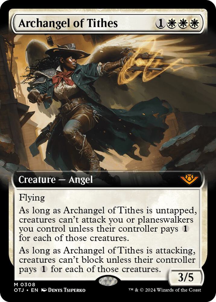 Archangel of Tithes (Extended Art) - Outlaws of Thunder Junction (OTJ)
