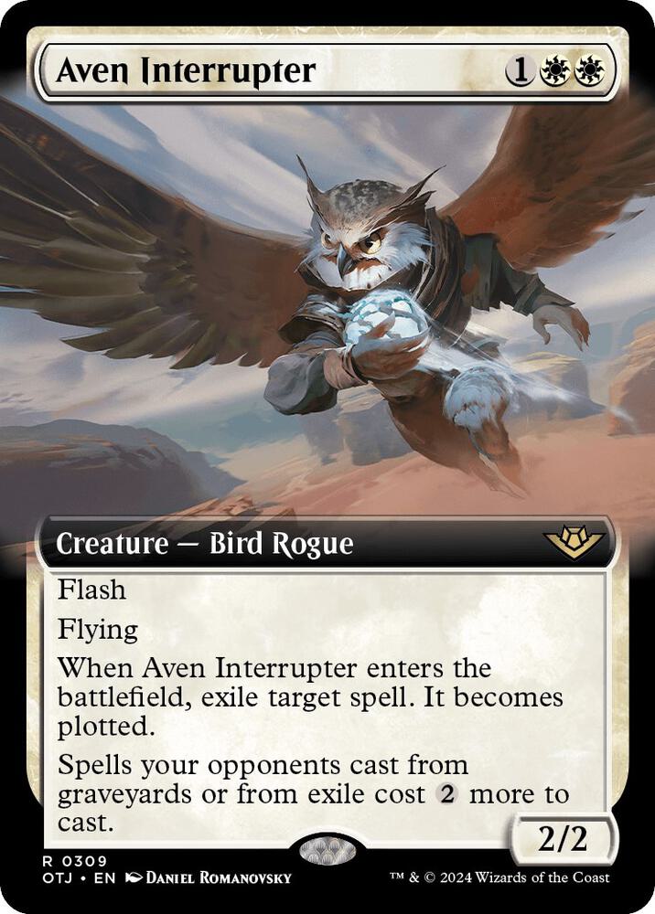 Aven Interrupter (Extended Art) - Outlaws of Thunder Junction (OTJ) - FOIL