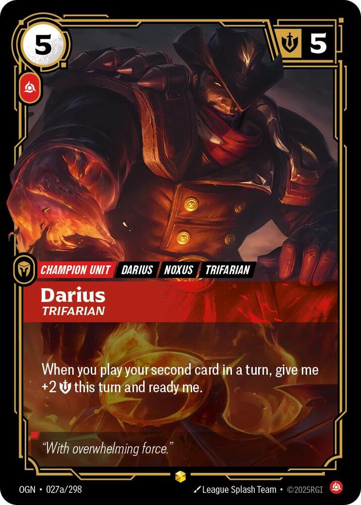 Darius - Trifarian (Alternate Art) - Origins (OGN)