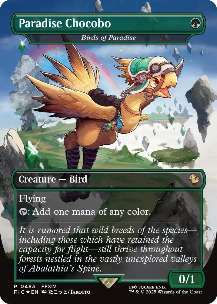 Paradise Chocobo - Birds of Paradise (Borderless) - Commander: FINAL FANTASY (FIC) - FOIL
