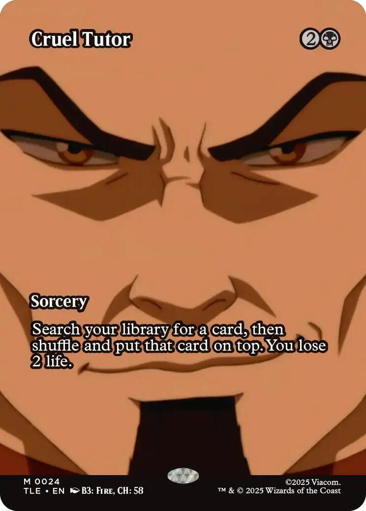 Cruel Tutor (Borderless) - Avatar: The Last Airbender: Eternal-Legal (TLE)