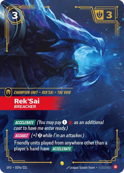 Rek'Sai, Breacher (Alternate Art) - Spiritforged (SFD) - FOIL