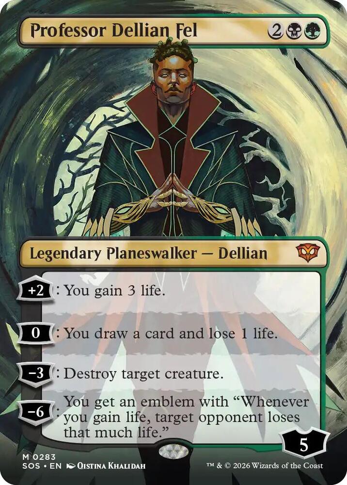 Professor Dellian Fel (Borderless) - Secrets of Strixhaven (SOS)