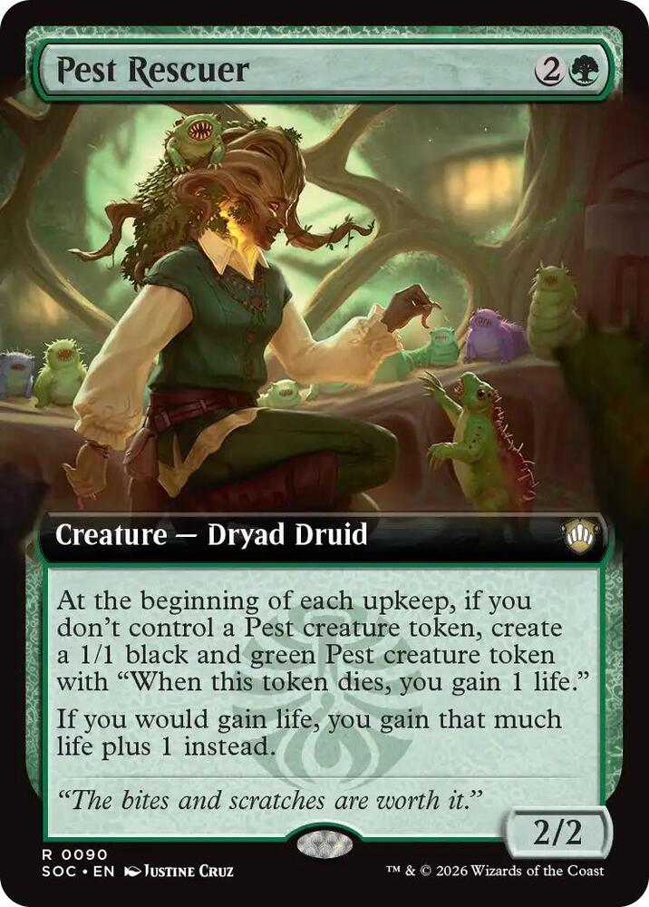 Pest Rescuer (Extended Art) - Commander: Secrets of Strixhaven (SOC)