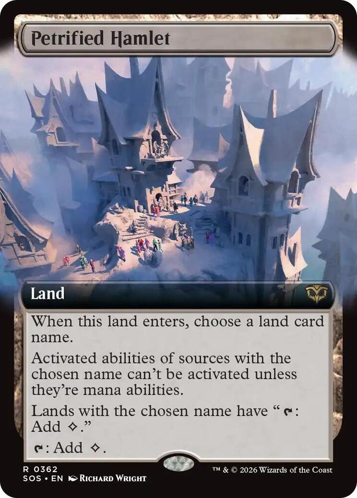 Petrified Hamlet (Extended Art) - Secrets of Strixhaven (SOS) - FOIL