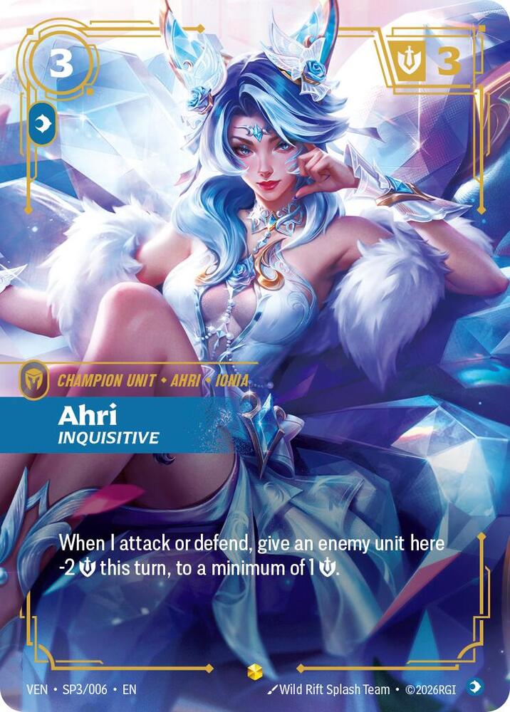Ahri, Inquisitive - Vendetta Riftbound card