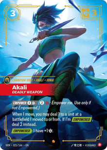 Akali, Deadly Weapon - Vendetta Riftbound card